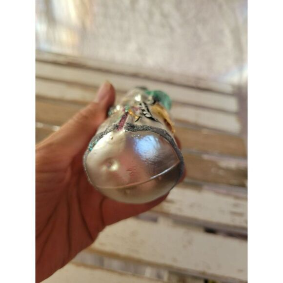 white glass Santa marionette puppeteer tree ornament Xmas - Picture 9 of 9